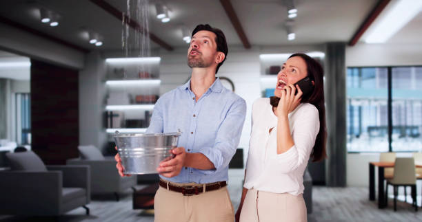 Water damage restoration process in IL